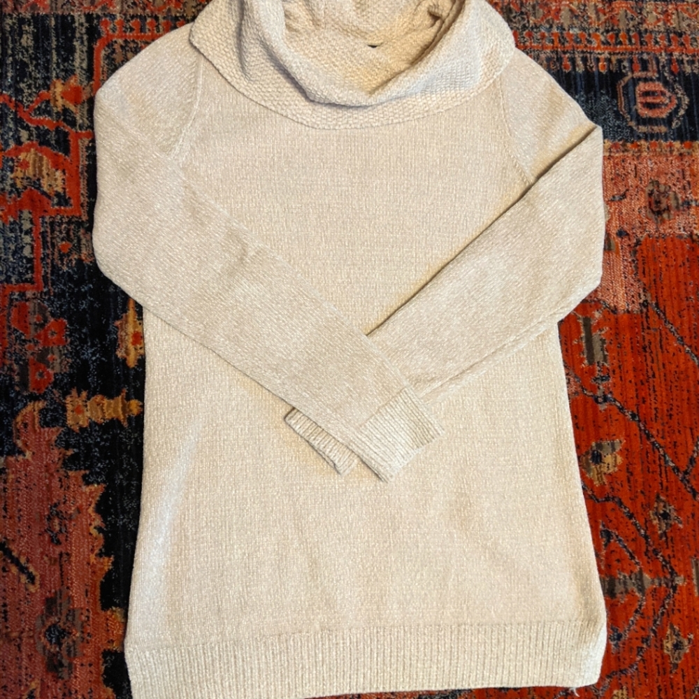 Cream cowl neck sweater